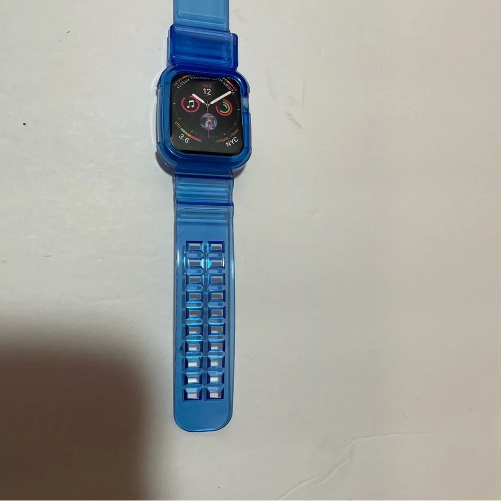 Apple Watch Series 7/8 blue jelly watch band